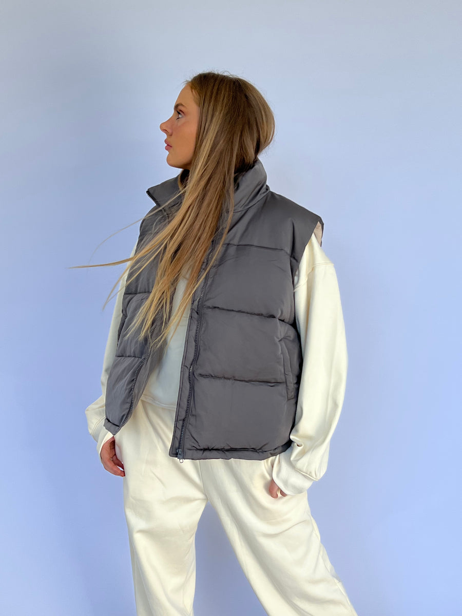 Aspen Puffer Vest | Charcoal