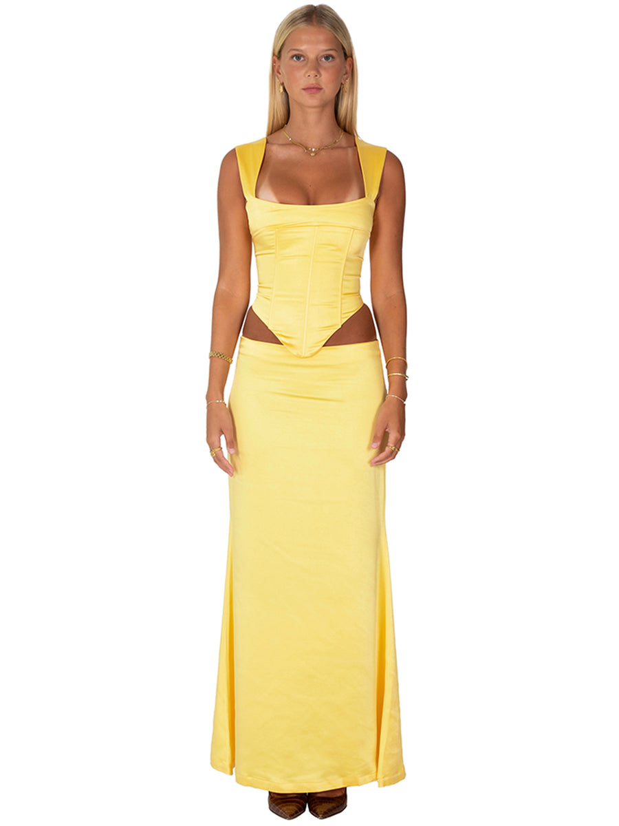 Valerie Maxi Skirt | Daffodil