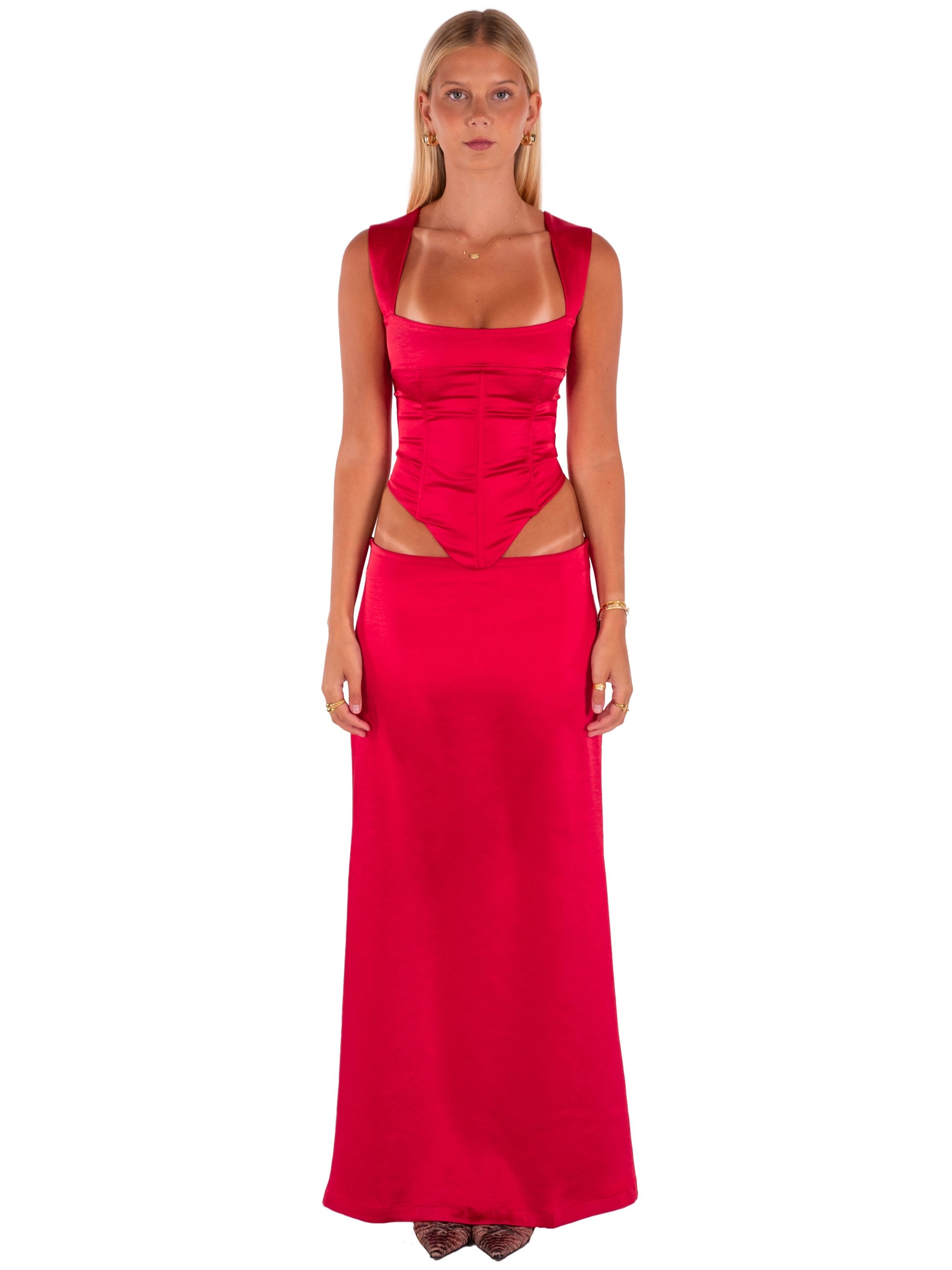 i am delilah red dress I Am Delilah Jasmine Maxi Red